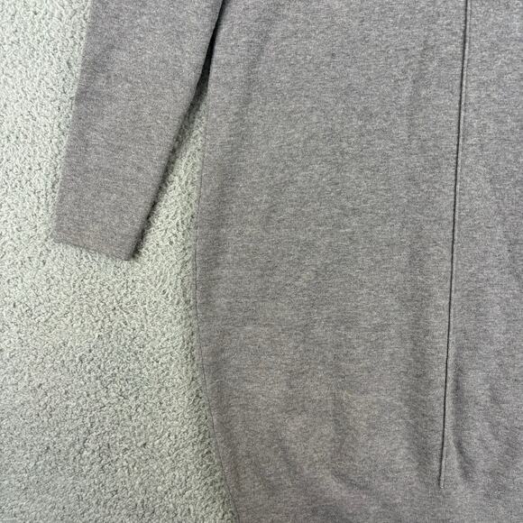 Banana Republic Serene Sweater Dress Medium 2020 Gray Knit Stretch Comfort LS - Picture 3 of 11